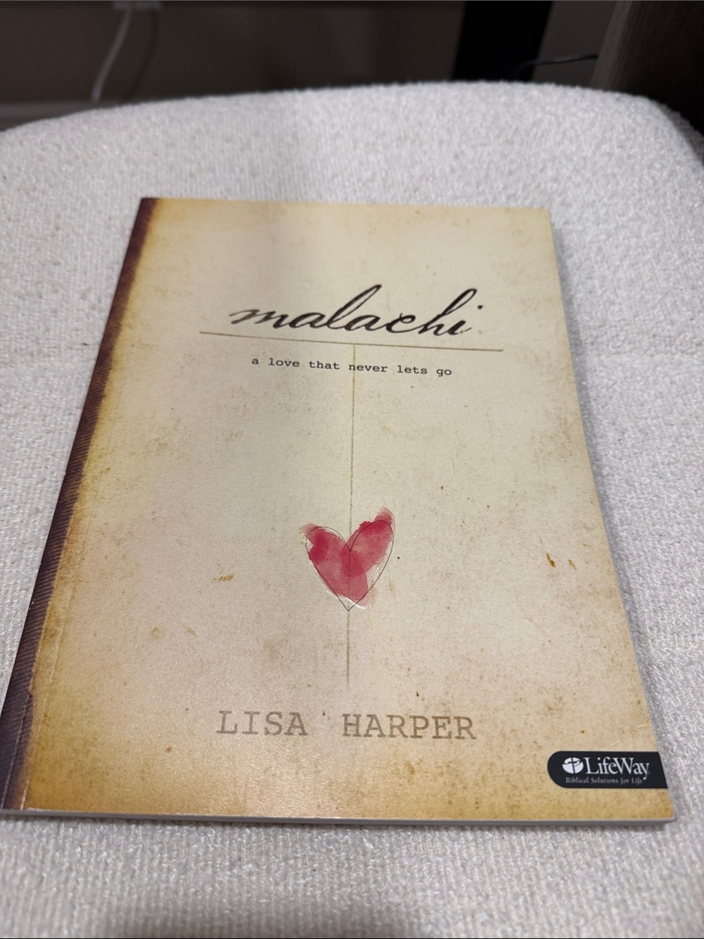 Malachi Bible Study Book Cover — Cream with Pink Accent